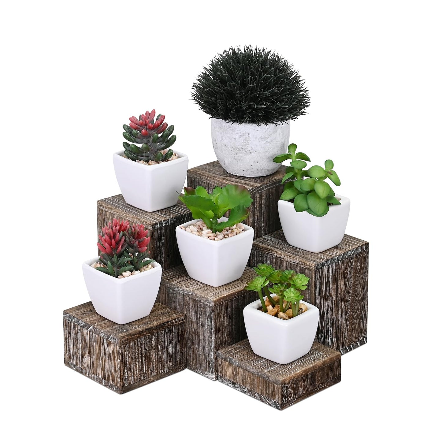 MOOCA Wooden 6 Pcs Square Risers for Display Jewelry and Accessories Display Stand Wooden Risers For Jewelry Figurine Coffee