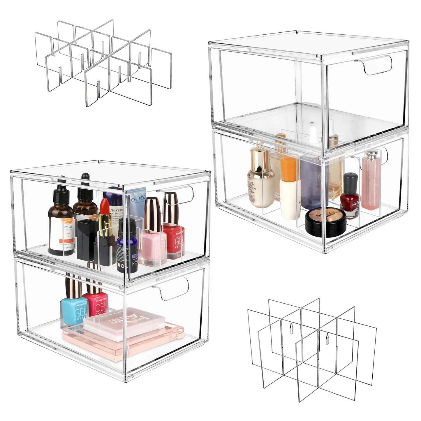 Stackable Drawer Organizer Set – Clutter-Free Storage