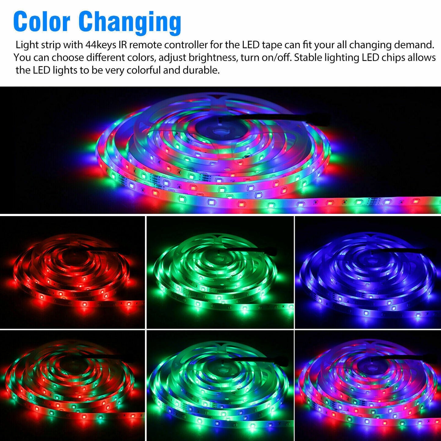 Smart LED Strip Lights – Remote-Control Room Glow