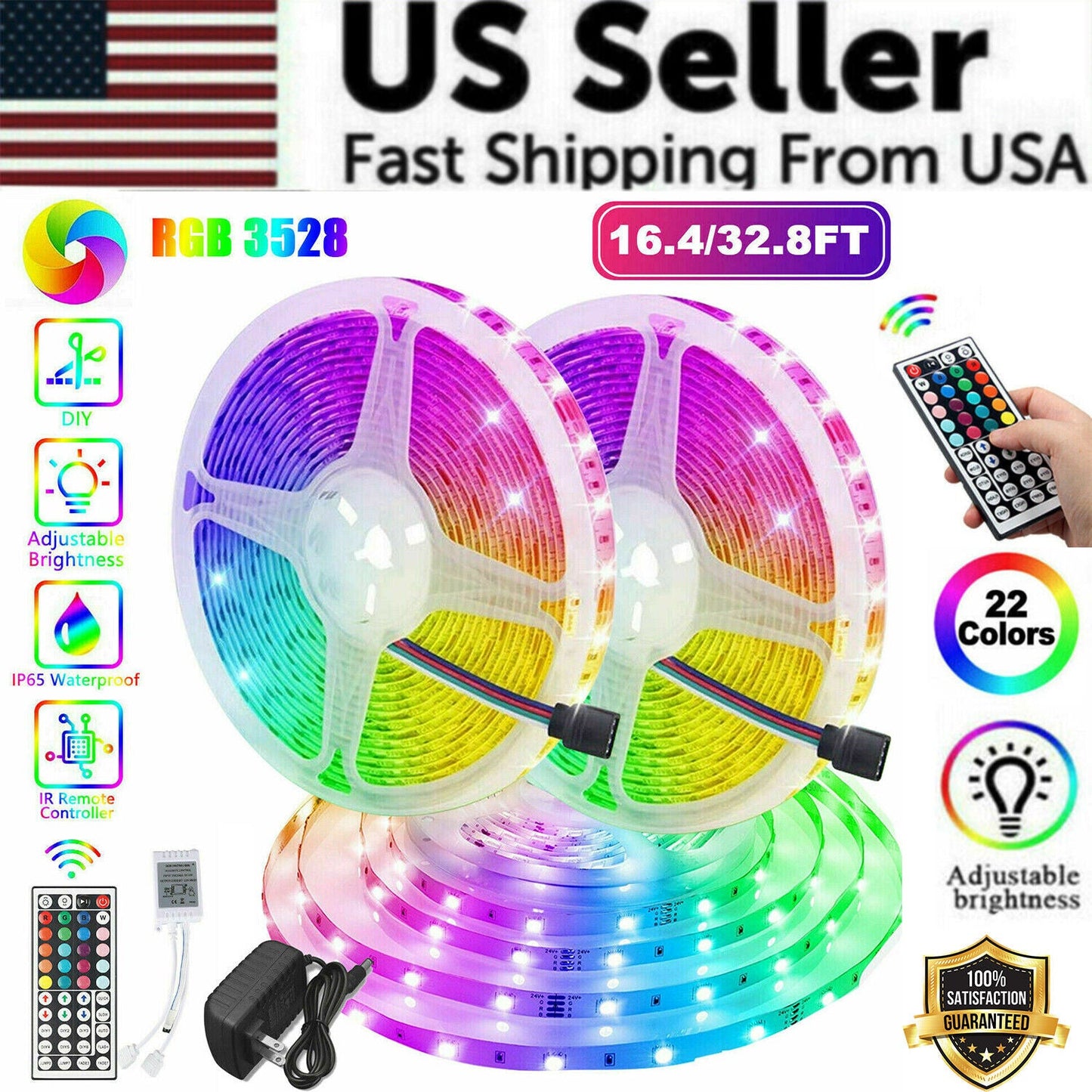 Smart LED Strip Lights – Remote-Control Room Glow